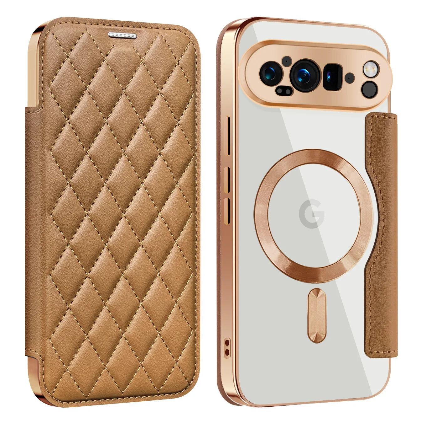 Elegant Leather Wallet Case with MagSafe for Google Pixel 10 / 9 / 8