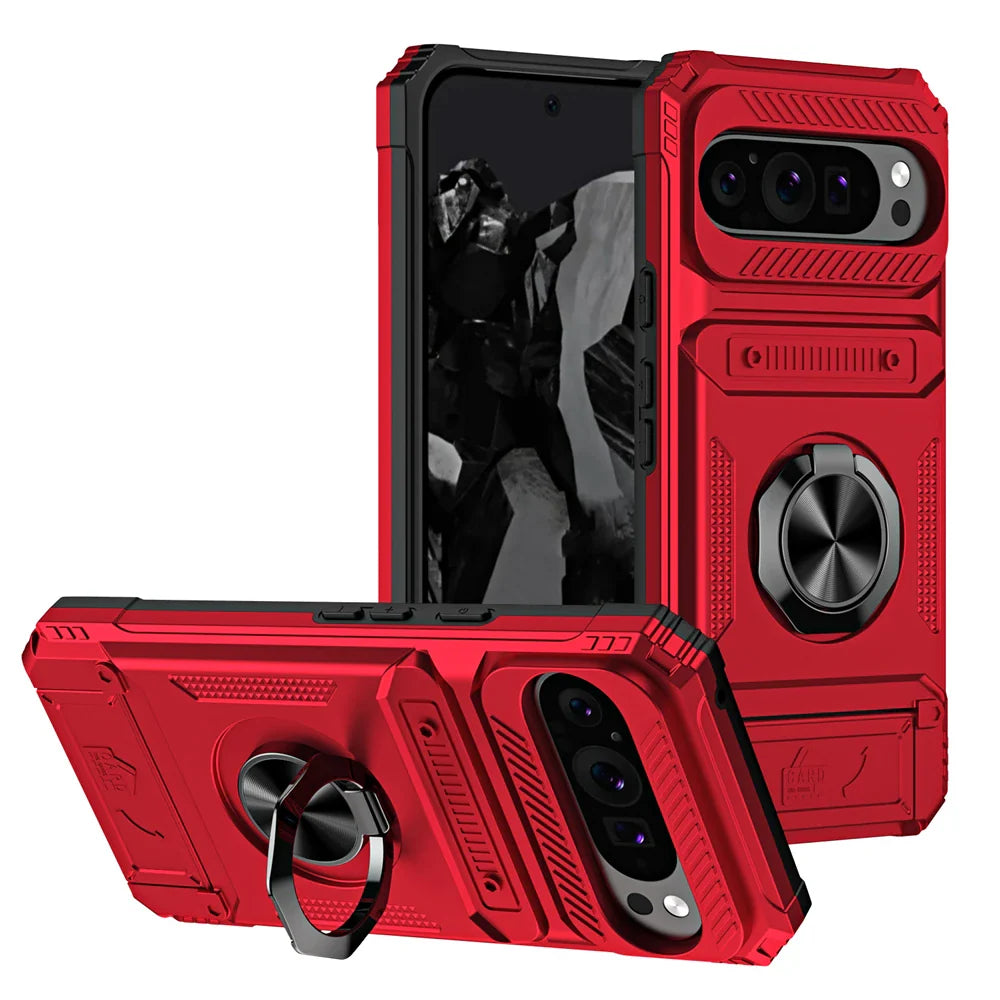 Armor Card Slot Case with Stand for Google Pixel 9