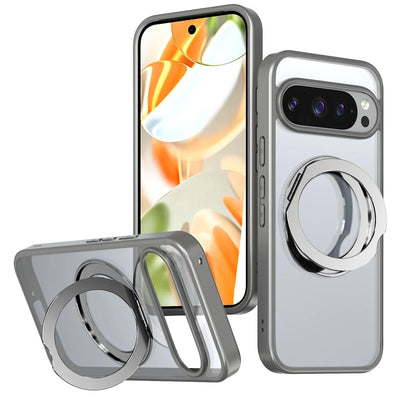 Clear Magnetic Ring Kickstand Case for Google Pixel 10 / 9