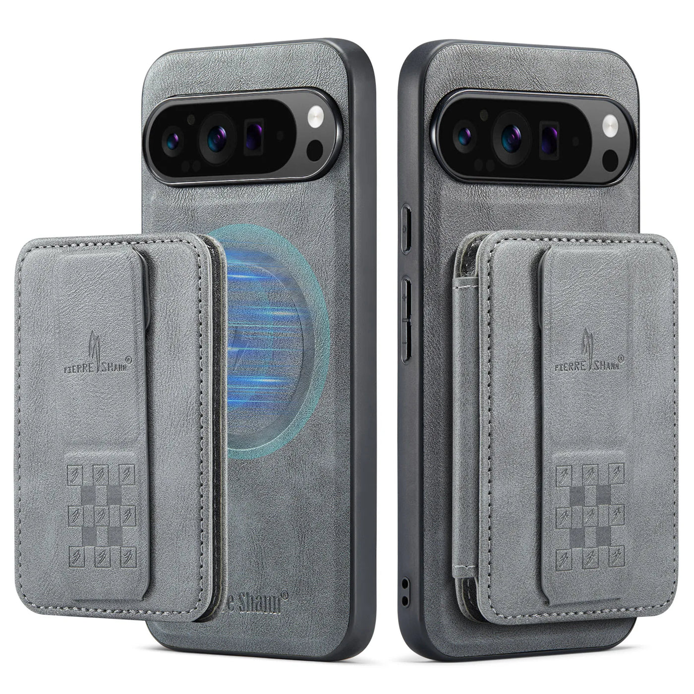 Leather Case with Detachable Magnetic Wallet For Pixel Series - The Pixel Store