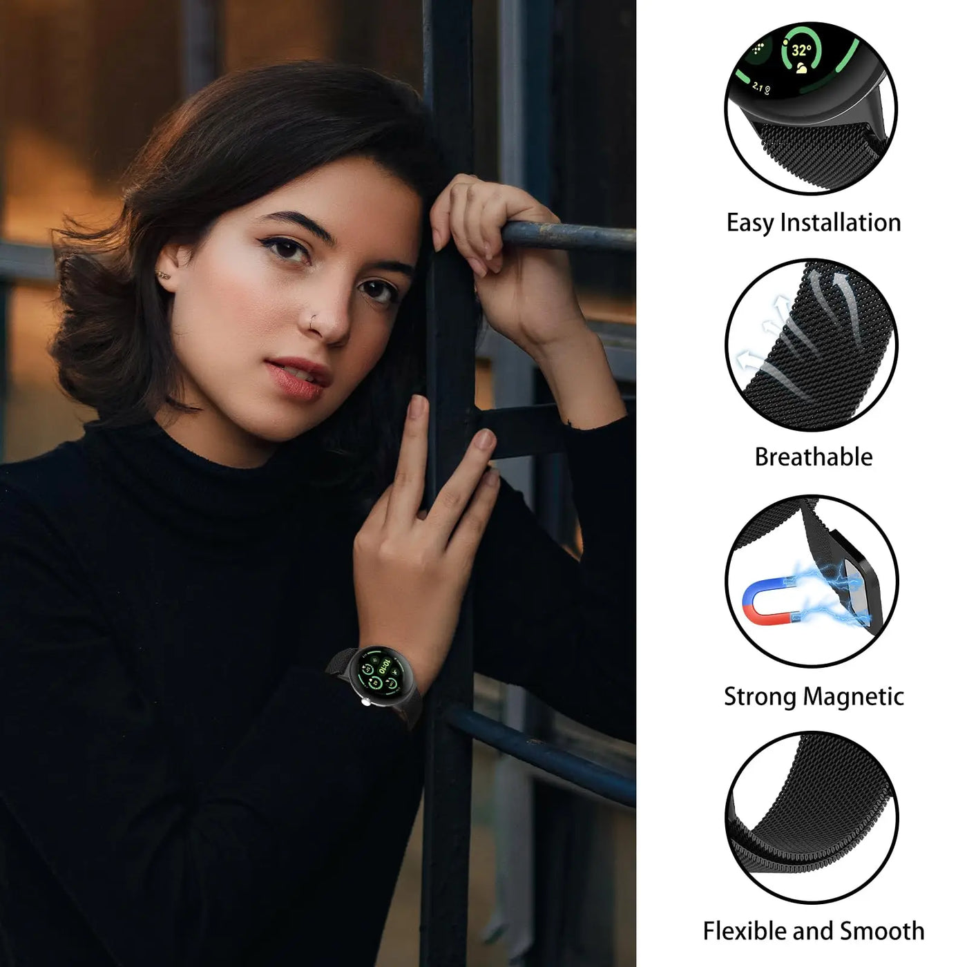 Stainless Steel Bracelet for Pixel Watch 3 - The Pixel Store