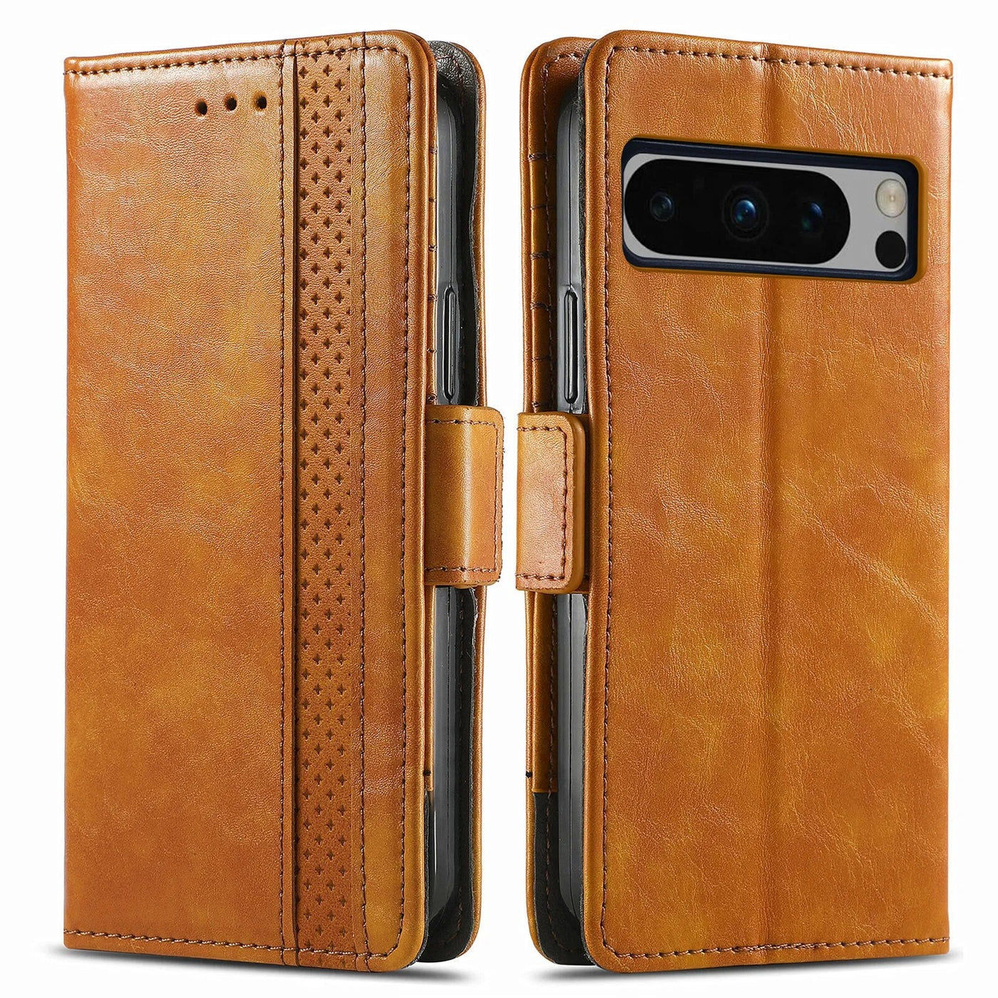 Premium Leather Case with Multifunction Wallet For Google Pixel 8 Series - The Pixel Store