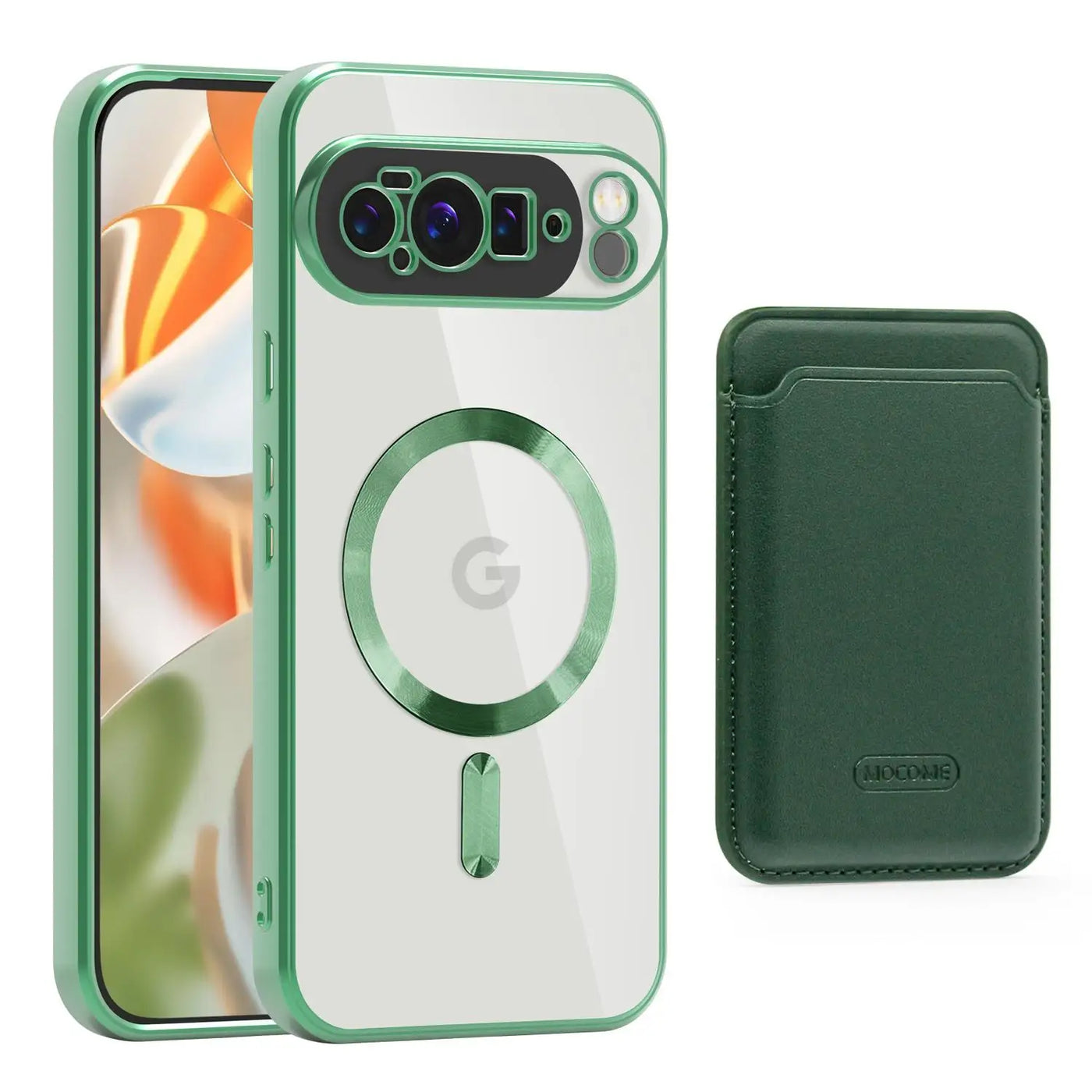 MagSafe Clear Case with Magnetic Wallet for Google Pixel 10 / 9 / 8 / 7