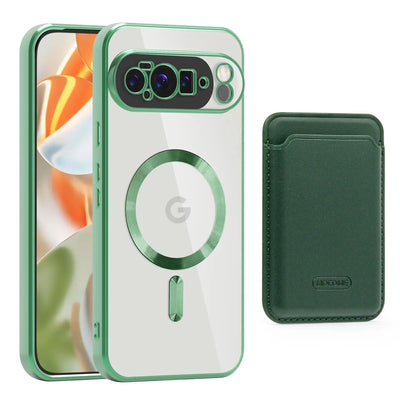 MagSafe Clear Case with Magnetic Wallet for Google Pixel 10 / 9 / 8 / 7