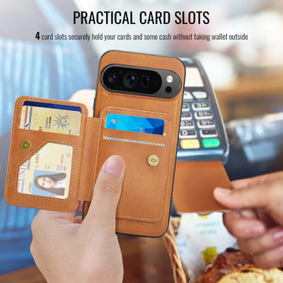 Leather Case with Detachable Magnetic Wallet For Pixel Series - The Pixel Store