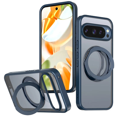 Clear Magnetic Ring Kickstand Case for Google Pixel 10 / 9