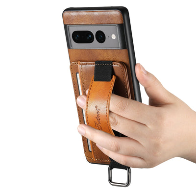 Leather Case With Bracket & Card Pocket For Google Pixel Series - The Pixel Store