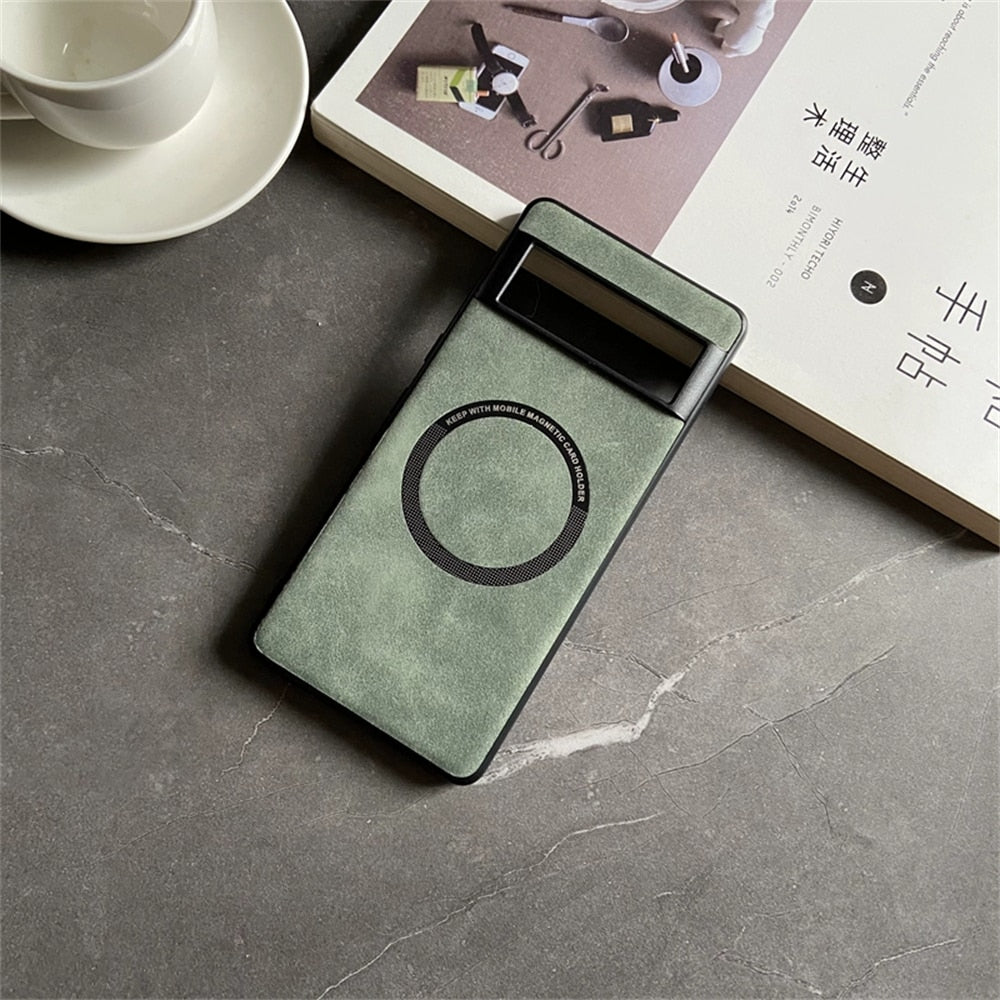Luxury Magsafe Leather Case For Google Pixel 7 Series - The Pixel Store