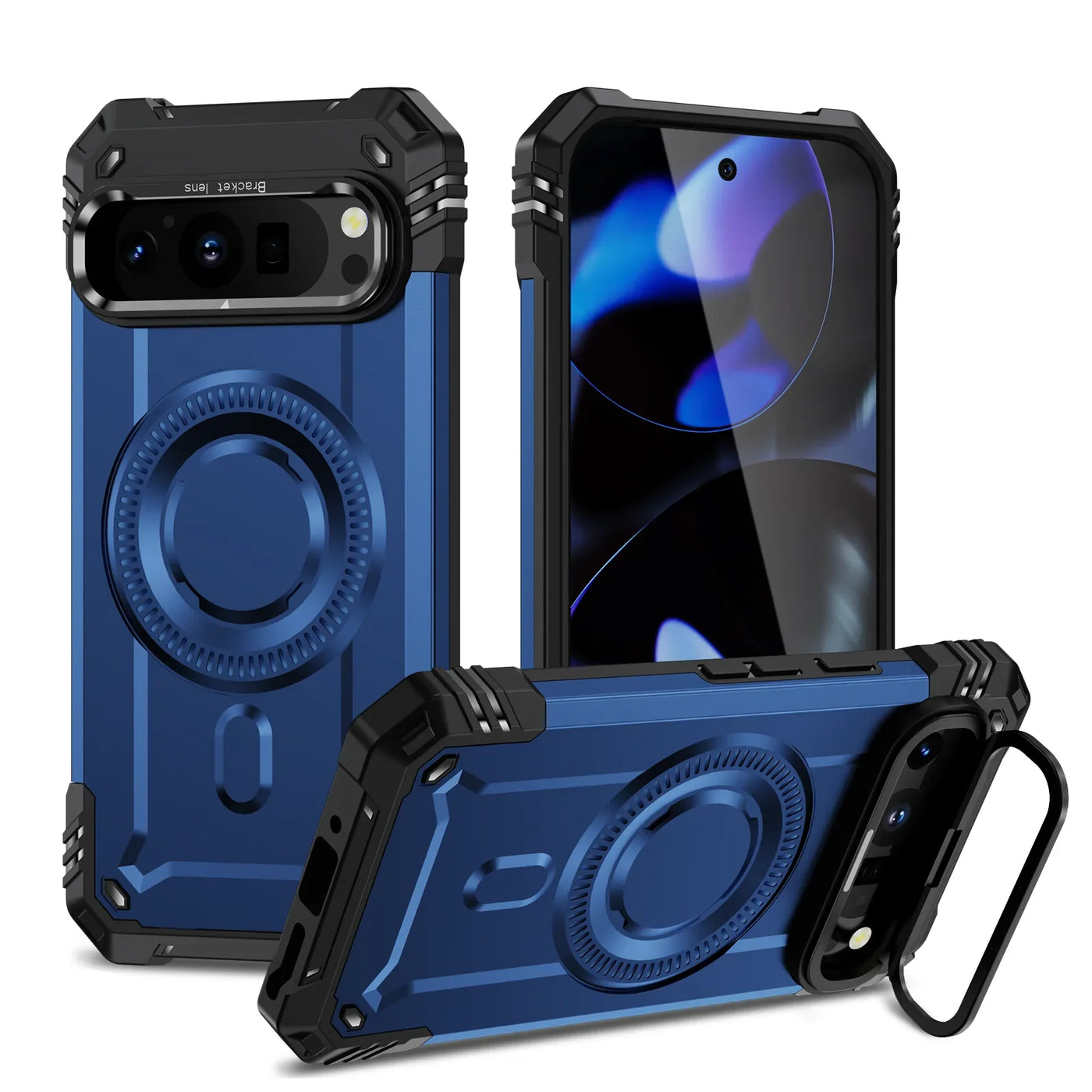 Shockproof Matte Case with Stand for Google Pixel 9