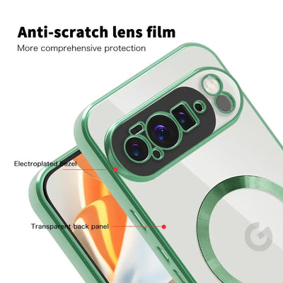 MagSafe Clear Case with Magnetic Wallet for Google Pixel 10 / 9 / 8 / 7