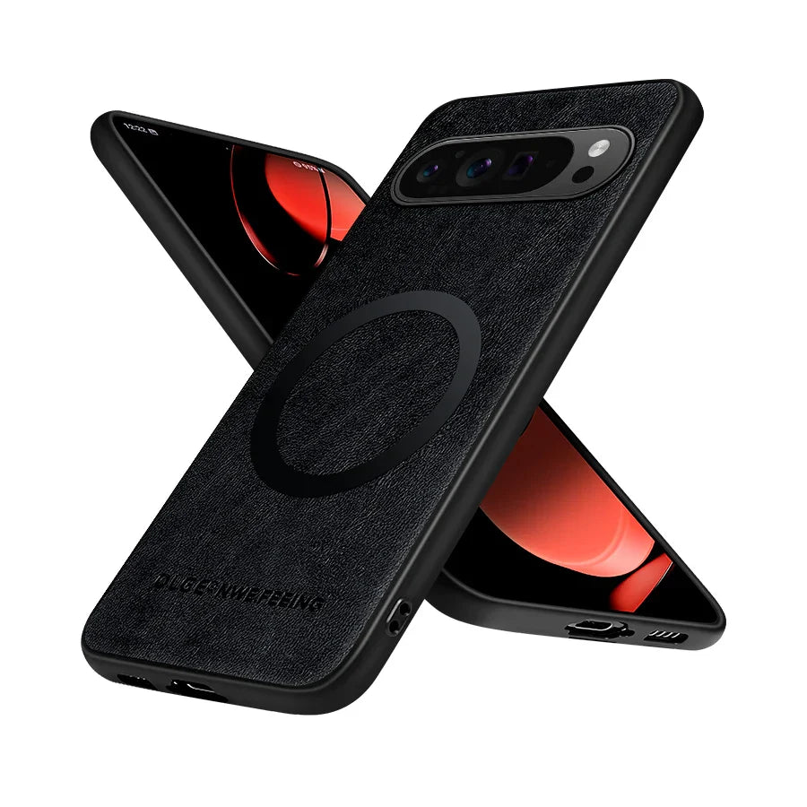 Anti-Fingerprint Leather Magnetic Case for Google Pixel 10 / 9 / 8