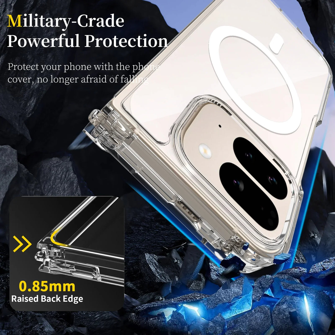 Clear MagSafe Hybrid Protective Case for Google Pixel 10 Pro Fold