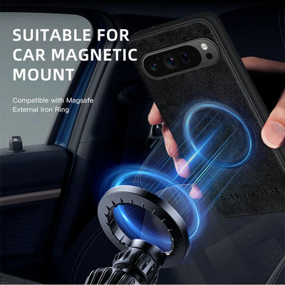 Anti-Fingerprint Leather Magnetic Case for Google Pixel 10 / 9 / 8