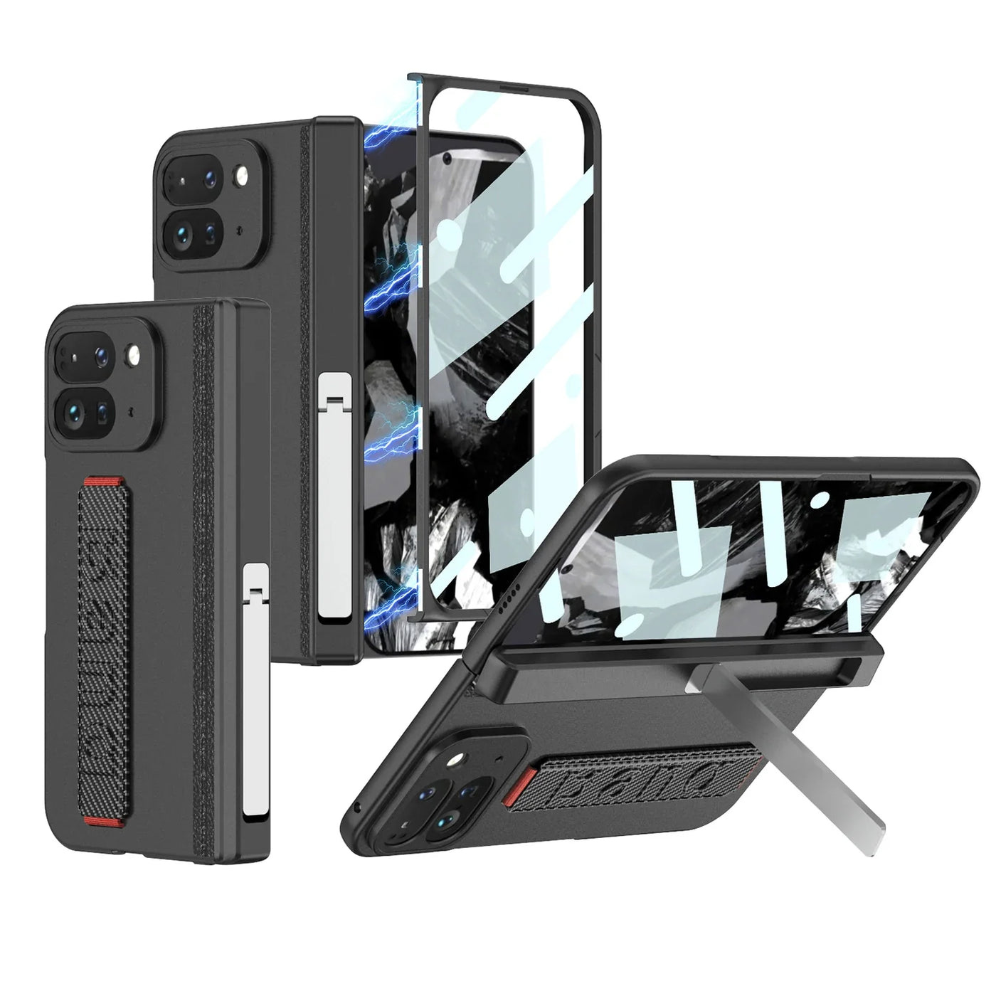 Shockproof Case with Band For Google Pixel 9 Pro Fold - The Pixel Store