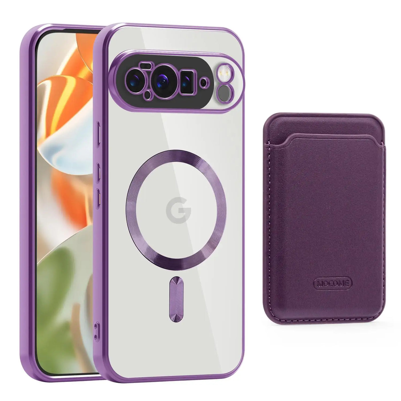 MagSafe Clear Case with Magnetic Wallet for Google Pixel 10 / 9 / 8 / 7