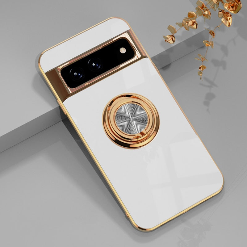 Luxury Plating Silicone Shockproof Phone Case For Google Pixel 7 Series - The Pixel Store