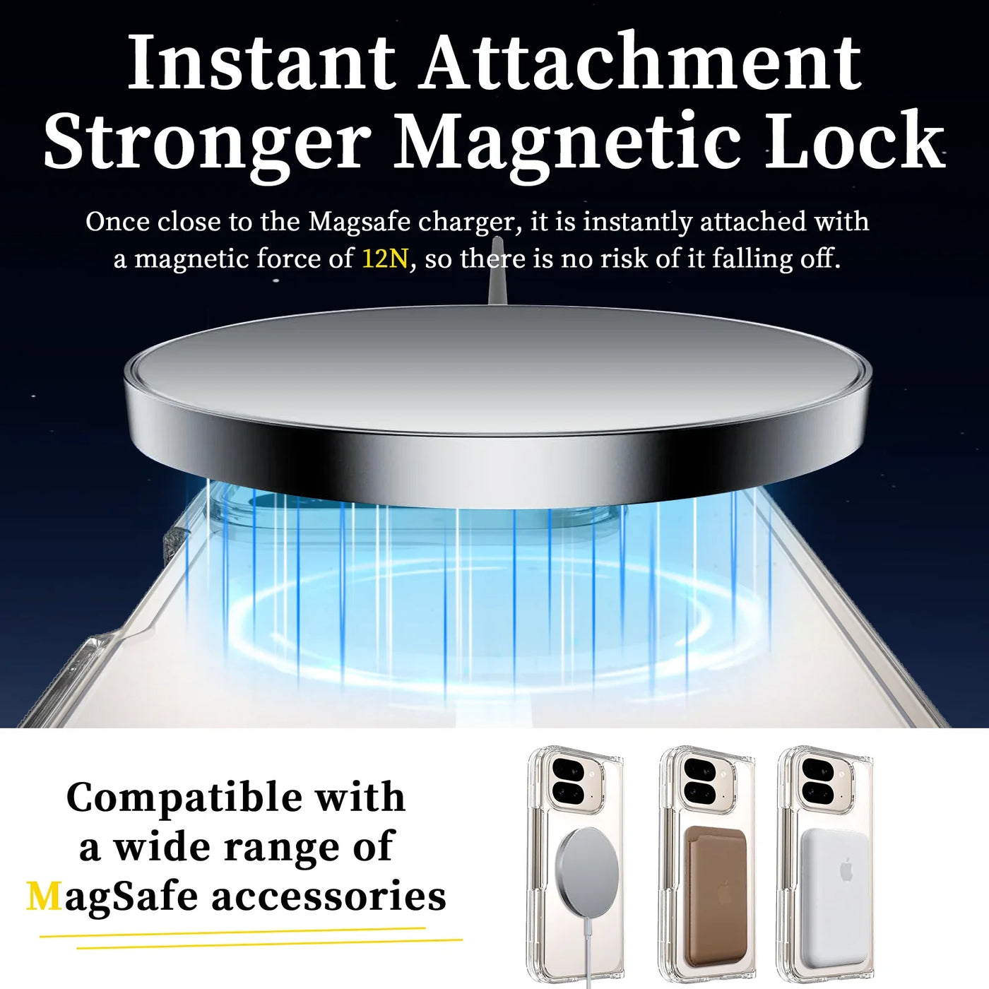 Clear MagSafe Hybrid Protective Case for Google Pixel 10 Pro Fold
