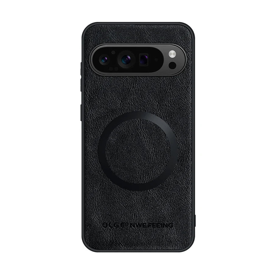 Anti-Fingerprint Leather Magnetic Case for Google Pixel 10 / 9 / 8
