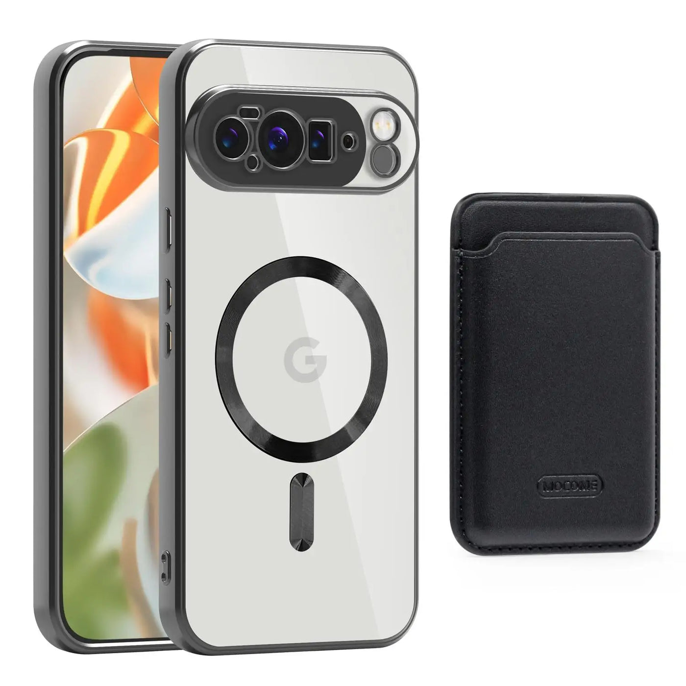 MagSafe Clear Case with Magnetic Wallet for Google Pixel 10 / 9 / 8 / 7