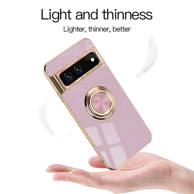 Luxury Plating Silicone Shockproof Phone Case For Google Pixel 7 Series - The Pixel Store