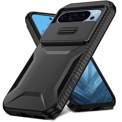 Rugged Armor Case with Slide Camera for Google Pixel 10 / 9 / 8