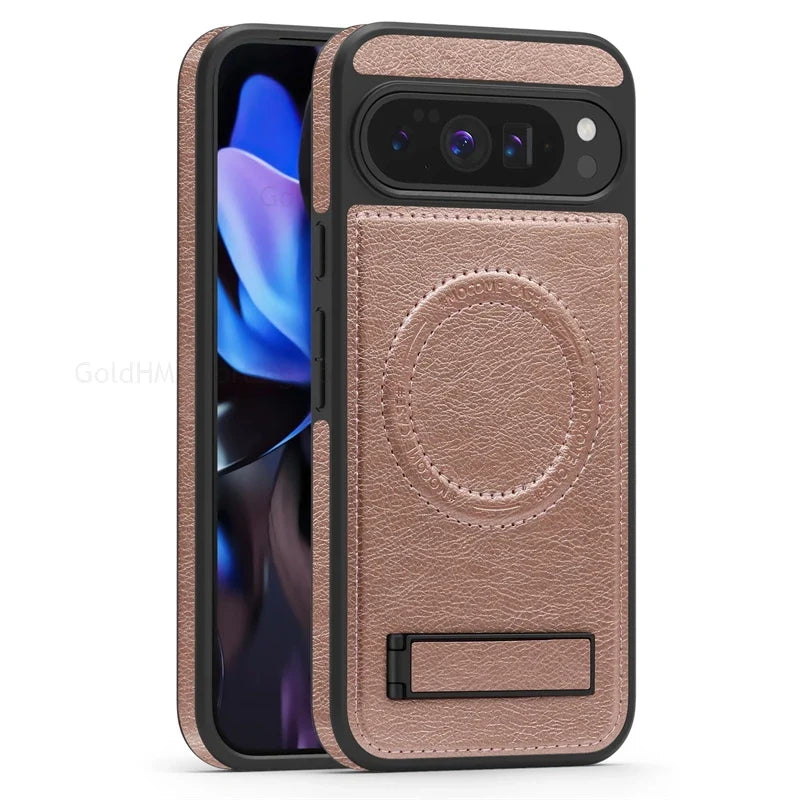 Leather Magnetic Case with Stand for Google Pixel 10