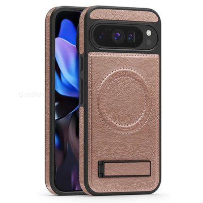 Leather Magnetic Case with Stand for Google Pixel 10