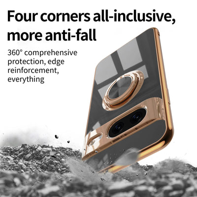 Luxury Electroplating Case with Ring Holder For Google Pixel 8 Series - The Pixel Store