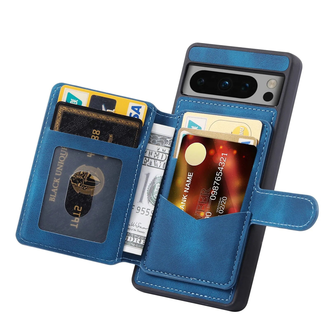 Shockproof Leather Wallet Case For Google Pixel 8 Series - The Pixel Store