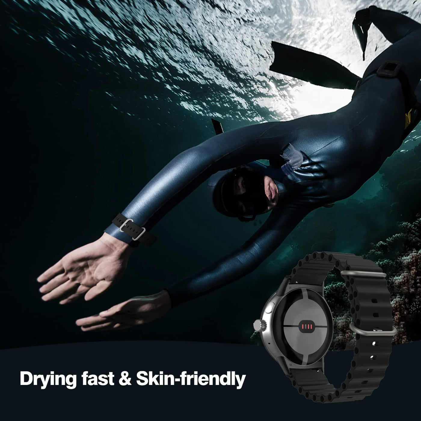 Silicone Ocean Band For Google Pixel Watch Series - The Pixel Store