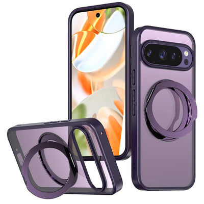 Clear Magnetic Ring Kickstand Case for Google Pixel 10 / 9