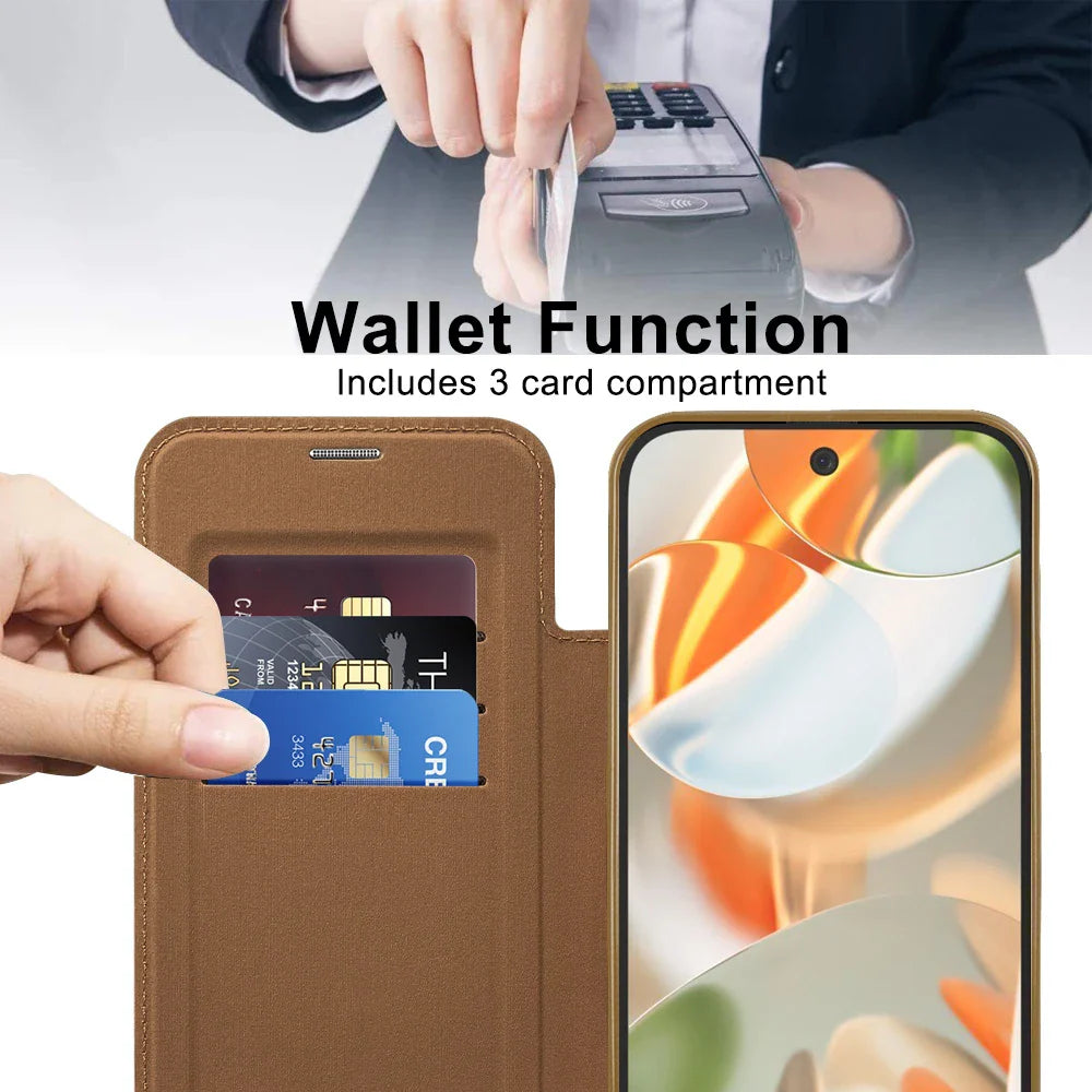 Leather Magsafe Case with Card Slot Holder For Pixel Series - The Pixel Store