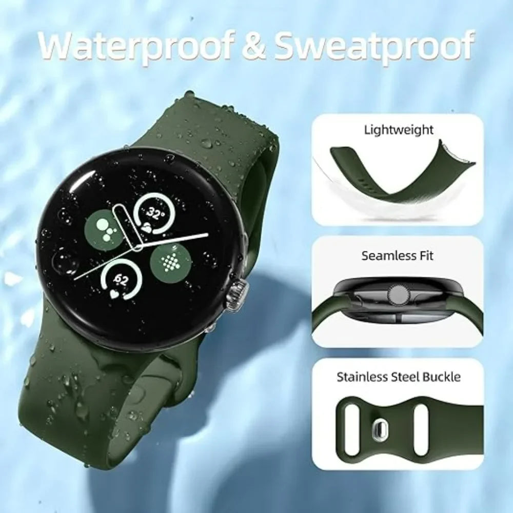 Soft Silicone Pixel Watch Band for Google Pixel Watch 4