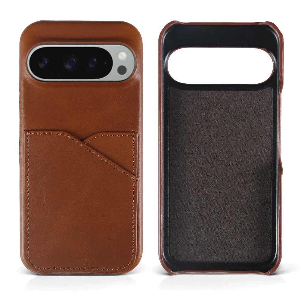 Premium Leather Card Holder Case for Google Pixel 10 / 9 / 8