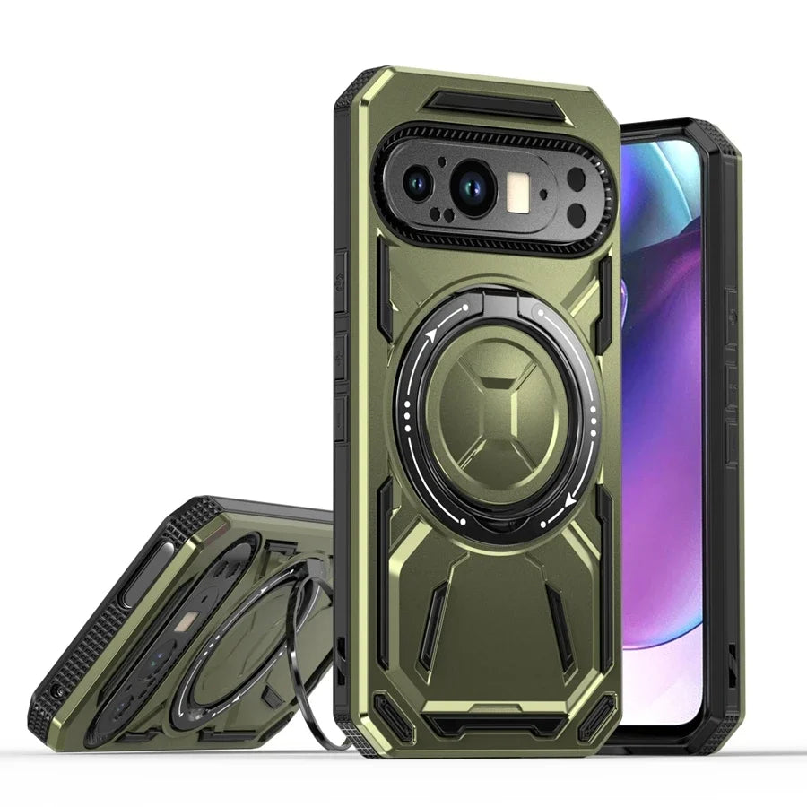 Magnetic Armor Case with Ring for Google Pixel 9 Series - The Pixel Store