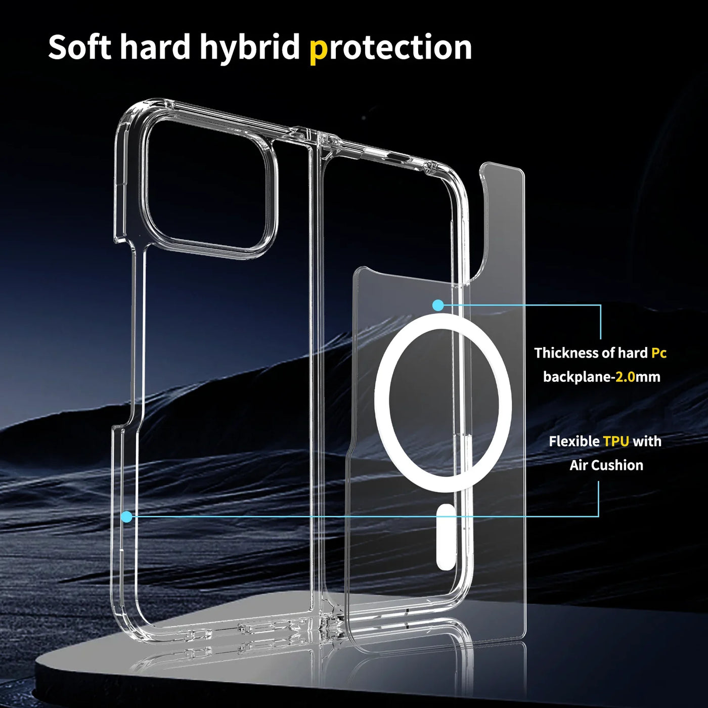 Clear MagSafe Hybrid Protective Case for Google Pixel 10 Pro Fold