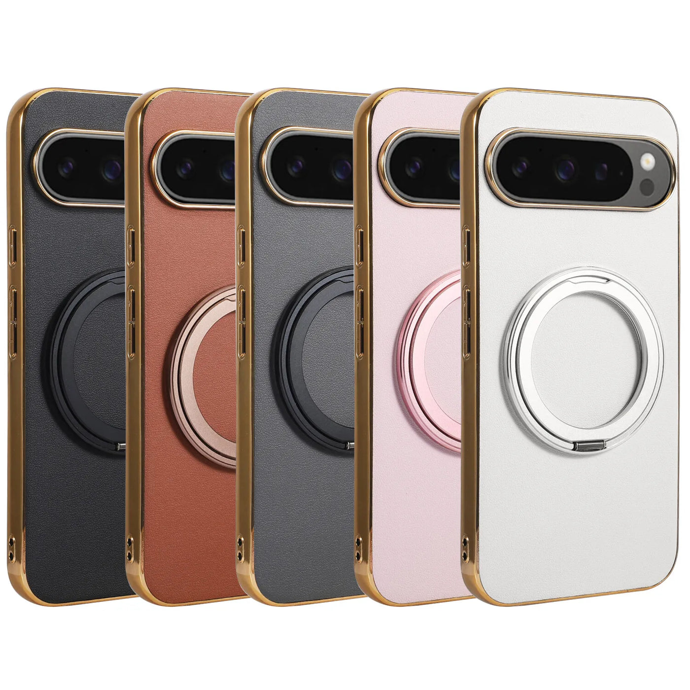 Magnetic Ring Leather Case for Google Pixel - The Pixel Store
