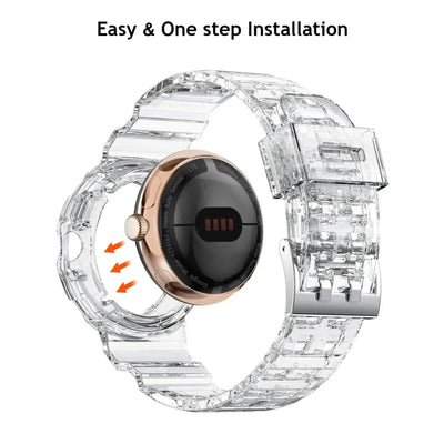 Clear Shockproof Strap Case for Google Pixel Watch 4