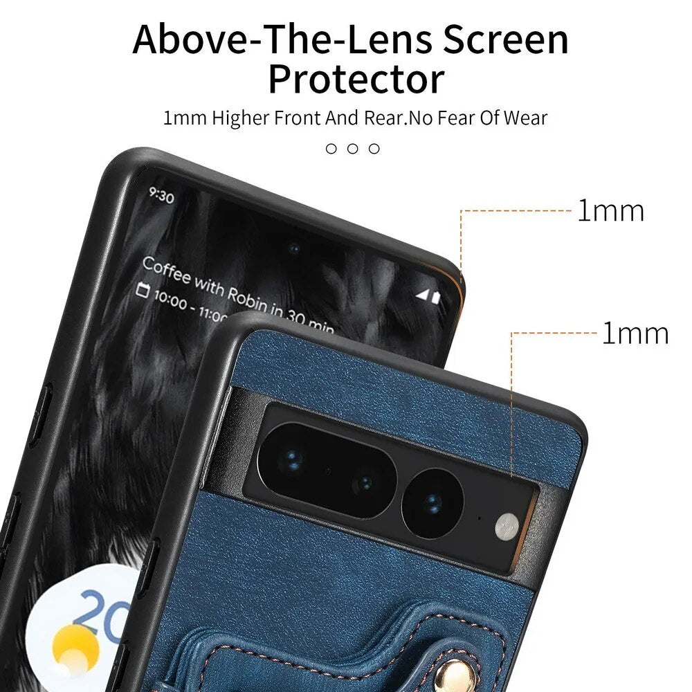Luxury Leather Case with Stand For Google Pixel 8 Series - The Pixel Store