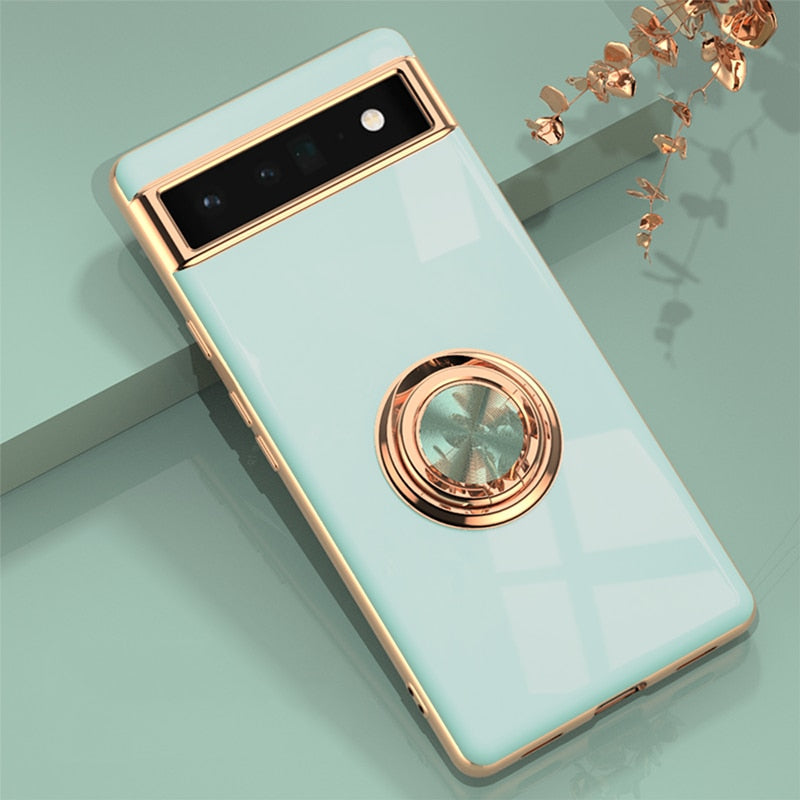 Luxury Plating Silicone Shockproof Phone Case For Google Pixel 7 Series - The Pixel Store