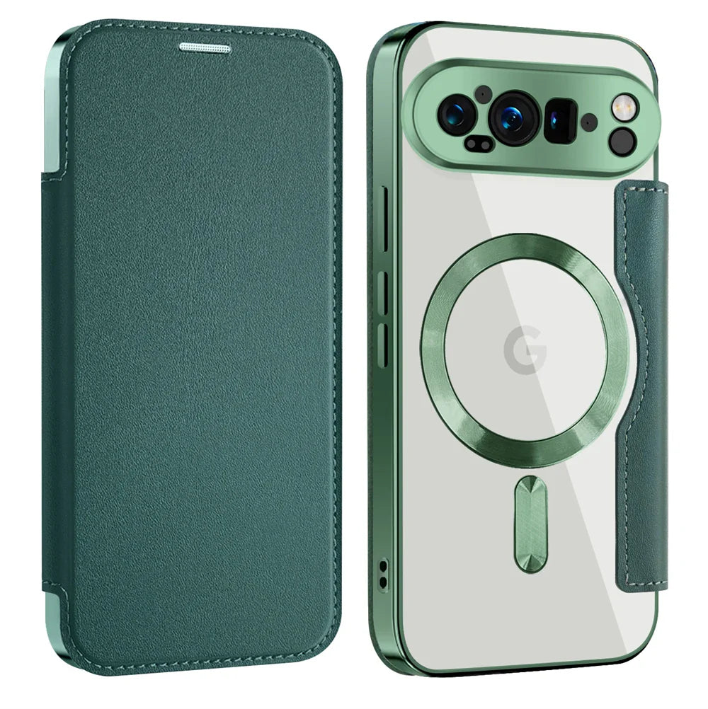 Leather Magsafe Case with Card Slot Holder For Pixel Series - The Pixel Store