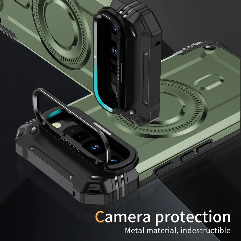 Shockproof Matte Case with Stand for Google Pixel 9