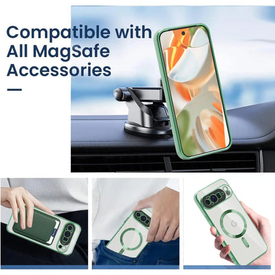 MagSafe Clear Case with Magnetic Wallet for Google Pixel 10 / 9 / 8 / 7