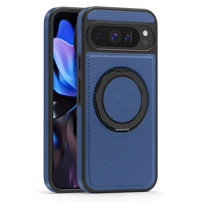 Leather Ring Case with Stand for Google Pixel 10 / 9 / 8