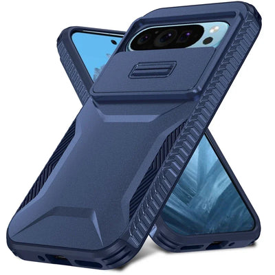 Rugged Armor Case with Slide Camera for Google Pixel 10 / 9 / 8