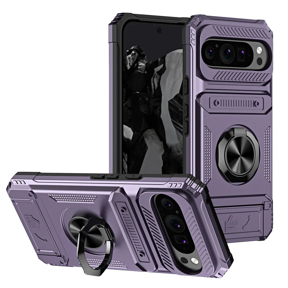 Armor Card Slot Case with Stand for Google Pixel 9