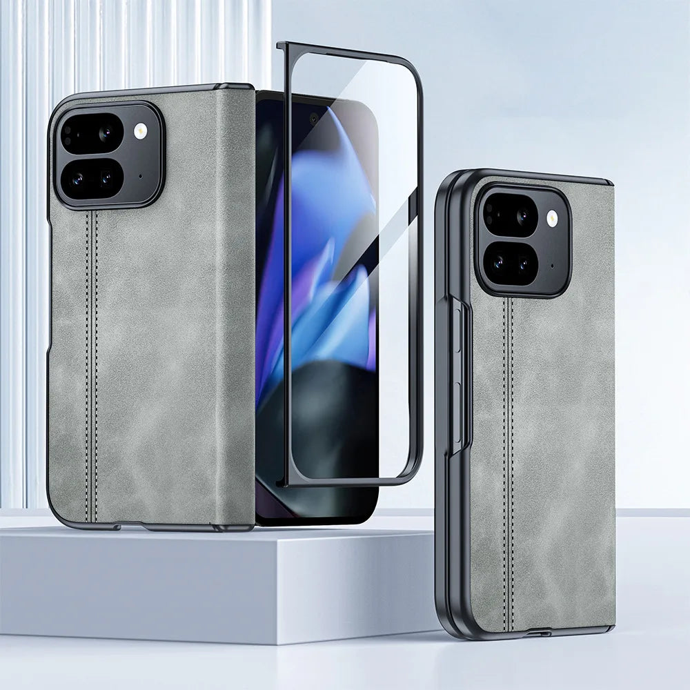 Full Protection Leather Case For Google Pixel 9 Pro Fold - The Pixel Store