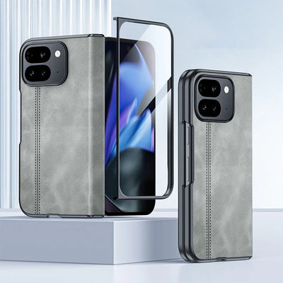 Full Protection Leather Case For Google Pixel 9 Pro Fold - The Pixel Store