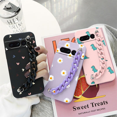 Flowers Silicone Matte Cover For Google Pixel 7 Pro - The Pixel Store