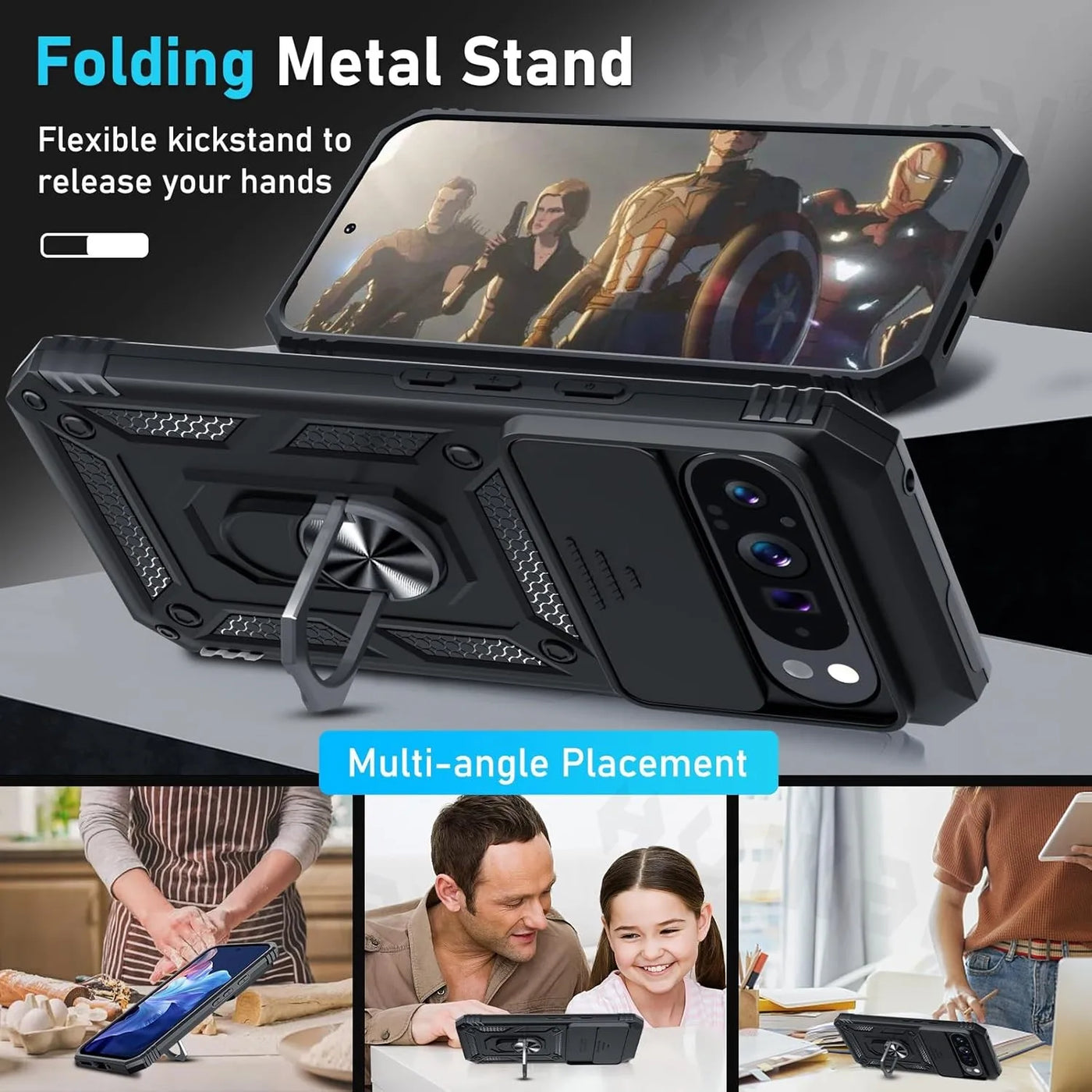Shockproof Case with Slide Camera Protection For Google Pixel Series - The Pixel Store